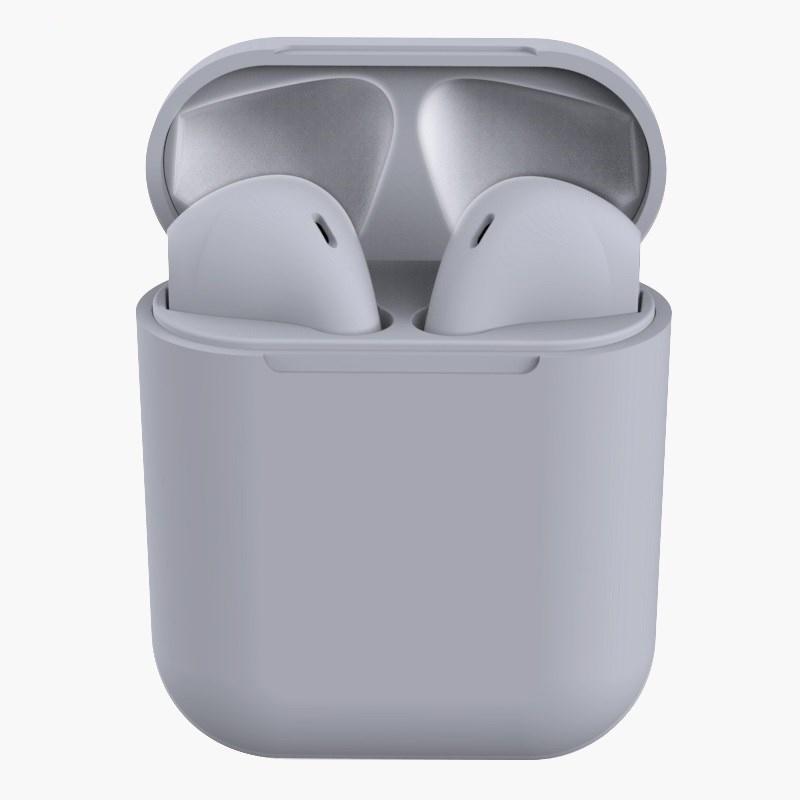 Rubber Matte Wireless Earbuds and Charging Case Gray In-Ear Headphones - Tophatter Daily Deals